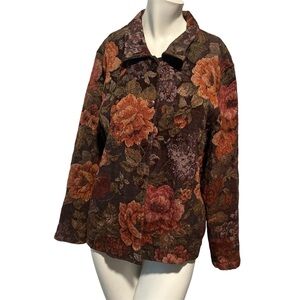Vintage First Option tapestry floral jacket ✨